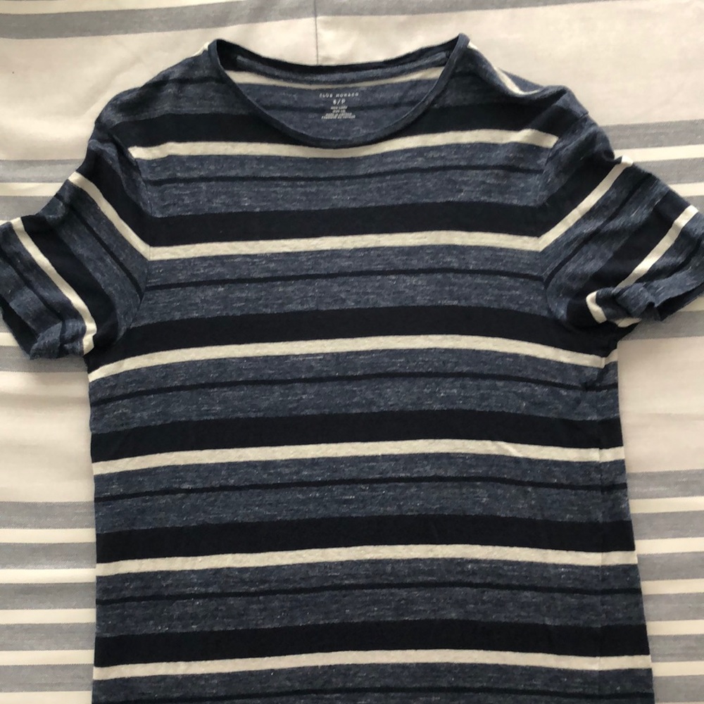 Club Monaco Striped Short Sleeve